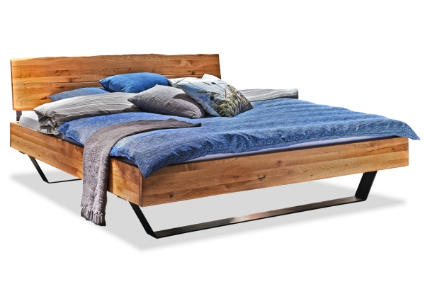 Massivholzbett Modern Sleep Baumkante 160x200 cm