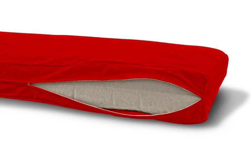 Futonbezug (Cover) 80x190 cm, Höhe 10 cm Rot